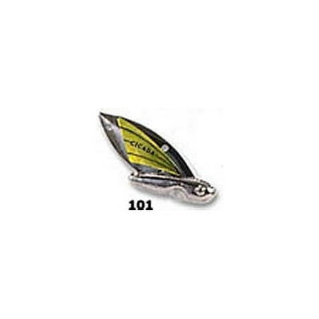 Reef Runner Cicada Lure, 1/2-Ounce, Silver/Chartreuse Multi-Colored