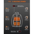 thumbnail image 6 of HENNCHEE Men's Heated Fleece Jacket with 12V 16,000mAh Battery, 5 Heating Zones & Dual Controls, Zip-Up Heated Sweatshirt, Gray/X-Large, 6 of 9