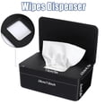 thumbnail image 4 of Diaper Wipes Dispenser Baby Wipes Case, Baby Wipe Holder Keeps Wipes Fresh, Wet Wipe Dispenser Holder with Sealing Design for Living Room, Baby Nursery, Bedroom, Kitchen(Black), 4 of 8