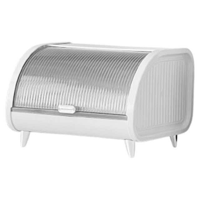 pitrice Cosmetic Storage Box Kitchen Storage Container Shop Coffee Pantry white for Bakery white 30x27x21cm