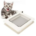 thumbnail image 1 of Puerta plástica para gatos instalación con tornillos ranura interior cortable 4 modos puerta con solapa para mascotas para jaula para mascotas ANGGREK Otros, 1 of 8