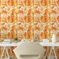thumbnail image 2 of Ambesonne Palm Trees Peel & Stick Wallpaper for Home, Summer Chill Woods Print, 13"x36", Burnt Orange Mustard, 2 of 5