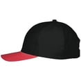 thumbnail image 3 of Augusta OS Rally Cotton Twill Cap Black/Scarlet 6251, 3 of 6