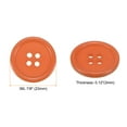 thumbnail image 2 of Uxcell 50Pcs 36L Sewing Buttons 7/8"(23mm) Resin Round Flat 4-Hole Craft Buttons for Sewing Clothing DIY, Orange, 2 of 5