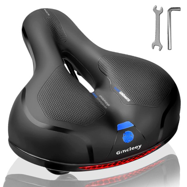Asiento de bicicleta Gincleey Comfort acolchado de espuma viscoelástica para mujeres y hombres