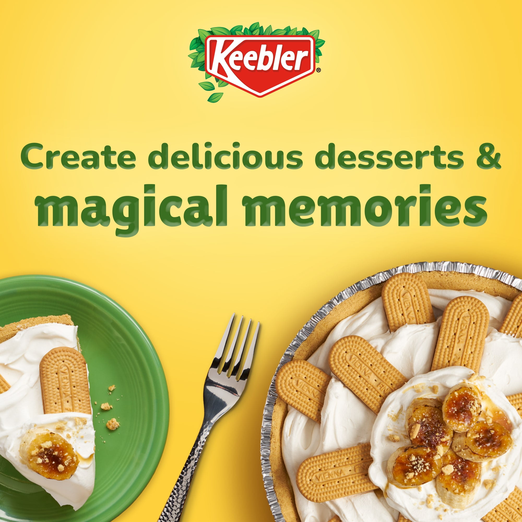 (2 pack) Keebler Ready Crust 9-Inch Reduced Fat Graham Cracker Pie Crust, Premade Crust For Baking And No-Bake, 6 oz