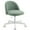 Green, variant on Ktaxon Armless Home Office Desk Chair Cute Mid Back Vanity Stool Teddy Velvet Swivel Task Chairs with Wheels Beige