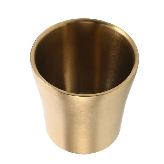BESTYASH Vaso Reutilizable Para Enjuague Bucal En Acero Inoxidable Color Dorado