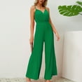 thumbnail image 7 of Ofreoo Women's Fashion Casual Solid Color Jumpsuit Flowy Pants for Women Great Gifts for Less, 7 of 7