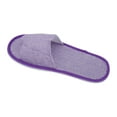 thumbnail image 5 of Unique Bargains 1 Pair Disposable Slippers Foldable Open-Toed Linen Slippers Hotel Slippers for Family Purple, 5 of 5