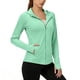 thumbnail image 2 of Craaazy Women's Slim Fit Full Zip Hoodie, Solid Color Long Sleeve Quick Dry Top, Sun Protection Hooded Jacket with Pockets for Daily Wear Gifts, 2 of 6