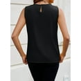 thumbnail image 6 of Women'S Silk Satin Tank Top Summer Business Casual Outfit 2025 Sleeveless Work Dressy Shirt Black XXL, 6 of 7