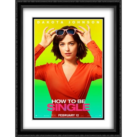 Double Corona Single How to be Single 28x36 Double Matted Large Black Ornate Framed Movie Poster Art Print ()