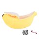 thumbnail image 1 of Billuyoard Cama de plátano suave y cómoda de poliéster para un sueño acogedor, cojín tipo cesta para perros, cama para mascotas Perchas para gatos amarillo METRO, 1 of 6