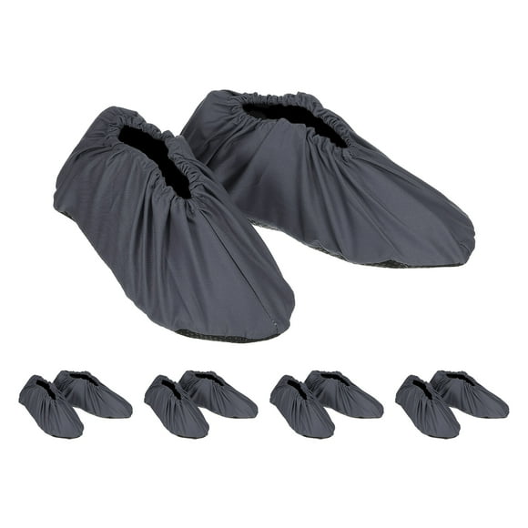 Unique Bargains Shoe Covers, 5 Pairs Reusable Washable Shoe Protector Covers for Household, Gray