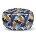 thumbnail image 1 of Hawaiian Pouf Cover with Zipper, Tropical Beach Flora Illustration Aloha Flowers Plantation Forest Elements, Soft Decorative Fabric Unstuffed Case, 30" W X 17.3" L, Multicolor, by Ambesonne, 1 of 5