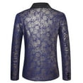 thumbnail image 3 of WXLWZYWL Mens Fall Winter Jackets Mens Floral Tuxedo Blazer Slim Fit Stylish Jacquard Suit Jacket for Wedding Party Prom, 3 of 3