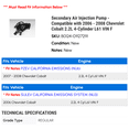 thumbnail image 2 of Secondary Air Injection Pump - Compatible with 2006 - 2008 Chevy Cobalt 2.2L 4-Cylinder L61 VIN F 2007, 2 of 2