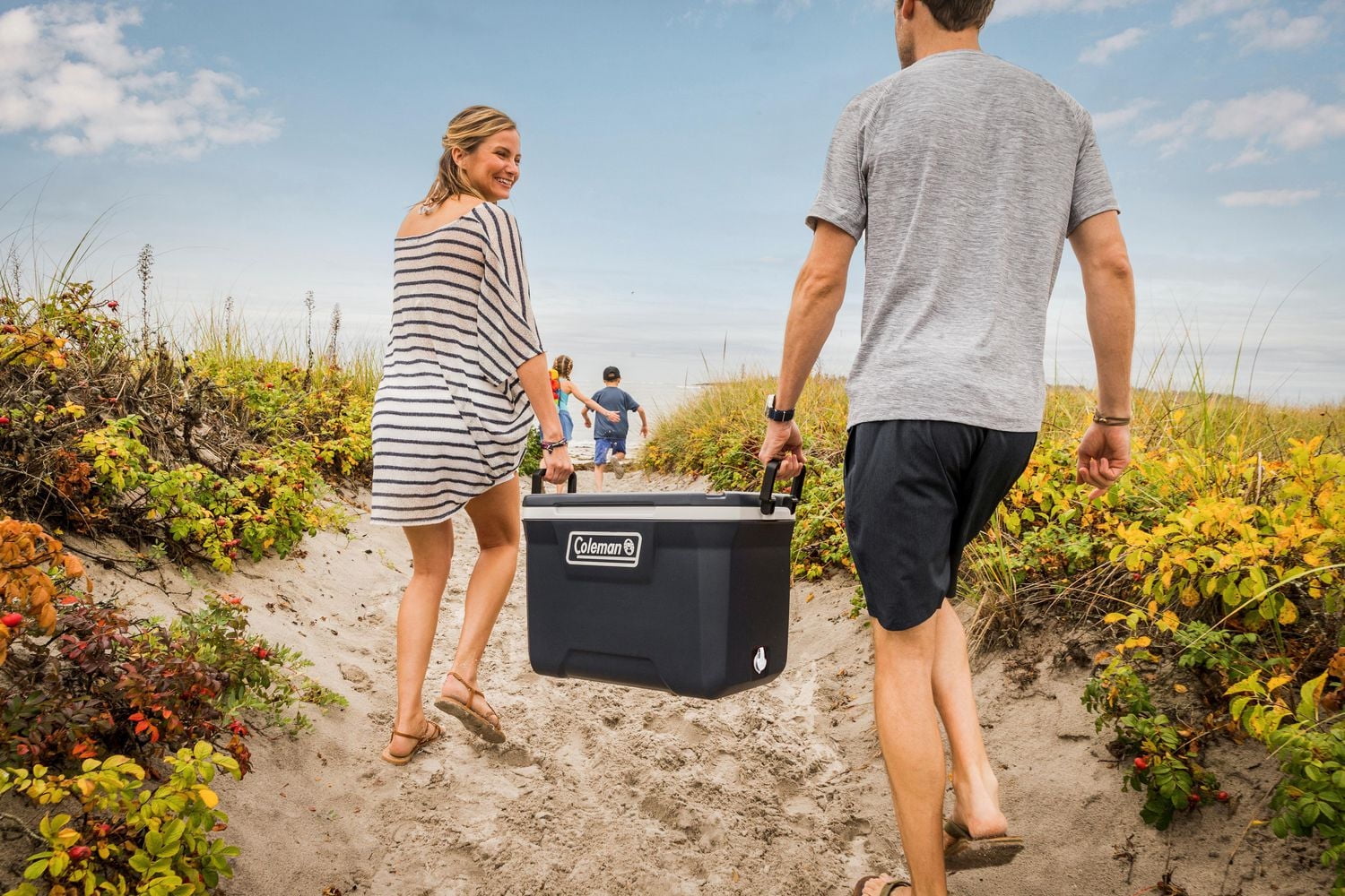 Coleman 52 Qt, Chest Cooler, Blue Nights