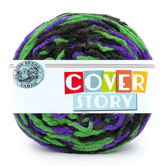 Lion Brand Yarn Cover Story Phantom Glow Super Bulky Polyester Multicolor Yarn 1 Cake