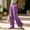 Purple, variant on SYMOID Womens Wide Leg Pants High Rise Relaxed Fit Cotton Spandex Pull On,Size L