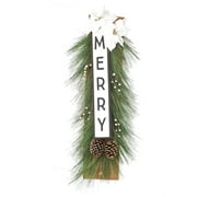 Holiday Time White Merry Hanging Christmas Decoration, 36 Inch