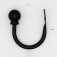 thumbnail image 5 of Mainstays Black Ball Curtain Rod Holdbacks (2 Count), 5 of 8