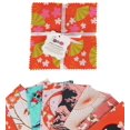 thumbnail image 2 of Soimoi Japanese Print Precut 5-inch Cotton Fabric Quilting Squares Charm Pack DIY Patchwork Sewing Craft-Red, 2 of 7