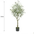 thumbnail image 2 of 2pcs Fake Olive Tree With Natural Wood Trunks, Realistic Leaves And Fruits, Fake Plants Artificial Tree With Planter For Home Office, 2 of 9