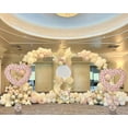 thumbnail image 4 of YALLOVE Gold Heart Shape Balloon Arch Stand, 7.5Ft x 4Ft Height Adjustable Metal Heart Shaped Backdrop Frame, 4 of 7