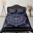 thumbnail image 1 of Mandala Azul Oscuro Funda Nórdica Boho Juego de cama Full, Queen, King, Dorm Bedding,, 1 of 4