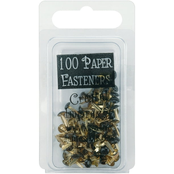 Mini Painted Metal Paper Fasteners 3mm 100/PkgRound Black Walmart