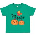 thumbnail image 3 of Inktastic Big Sister Pumpkins with Fall Leaves Girls Toddler T-Shirt, 3 of 5