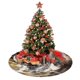 thumbnail image 4 of Falda para árbol de Navidad con forma de bola de dragón, suave y divertida, decoración navideña navideña de granja de 48", 4 of 4