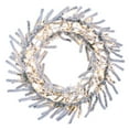 thumbnail image 5 of Vickerman 30" Flocked Pistol Pre-Lit Pine Wreath with Warm White 3mm Low Voltage LED Wide Angle Lights., 5 of 6