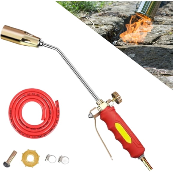 Propane Torch Weed Burner Kit with Self-Ignition, 4FT/6.6FT/16.4FT Hose, Ergonomic Handle Flame Control for Garden, Melting Snow,  Barbecue Ignition