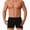 Black, variant on ZVNAΖH Men's Cotton Boxer Brief Shorts, Color Block Waistband Slim Fit Lounge Shorts with Pockets for Sleep & Workout, M-2XL