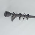 thumbnail image 1 of Single Curtain Rod Window Rods 3.3-9.8ft Roman Rod Heavy Duty Curtain Rods for Windows, Wall Mounting Aluminum Curtain Rod(Coffee,1.4m/4.6ft), 1 of 7