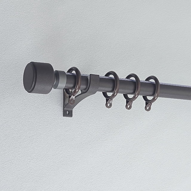 Single Curtain Rod Window Rods 3.3-9.8ft Roman Rod Heavy Duty Curtain Rods for Windows, Wall Mounting Aluminum Curtain Rod(Coffee,1.4m/4.6ft)
