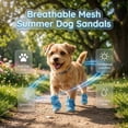 thumbnail image 4 of 4-Pack Summer Breathable Mesh Dog Shoes Size 2 - Non Slip Small Dog Sandals, Paw Protection for Outdoor Walking, Running, 4 of 7