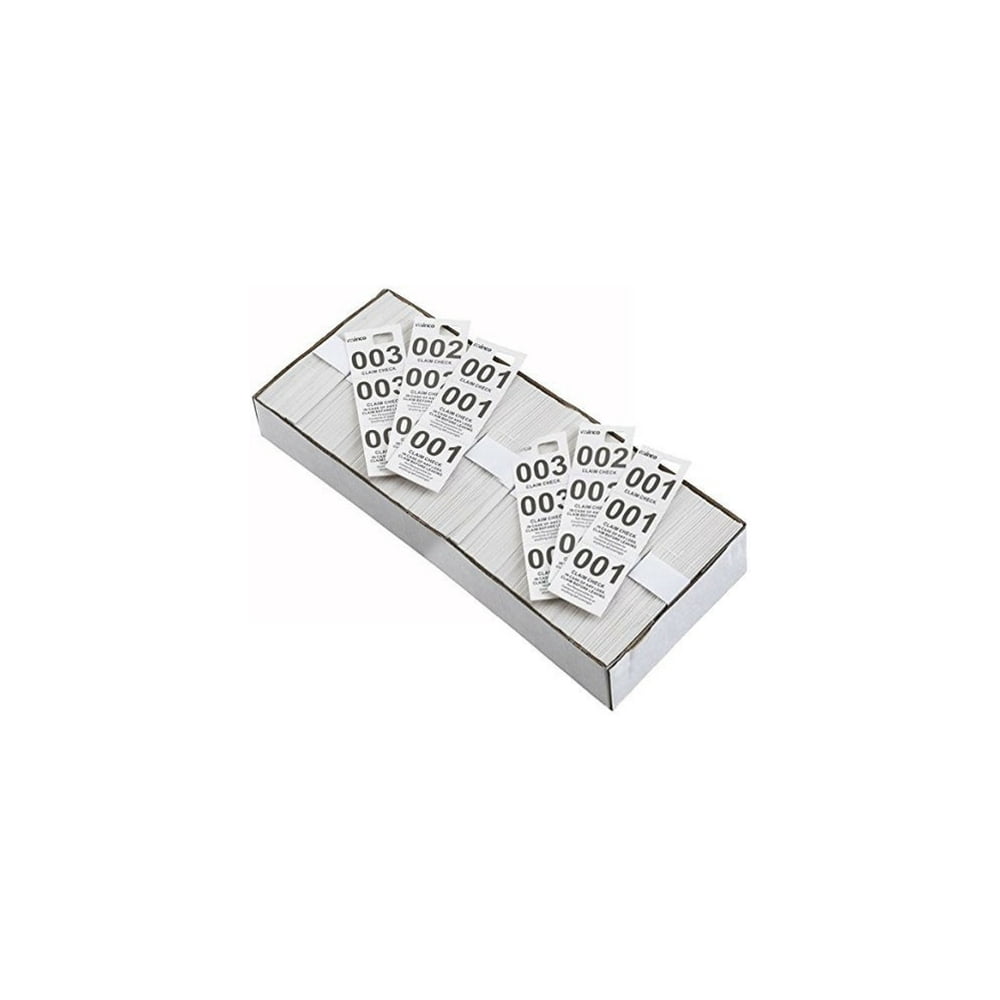 Winco Coat Check Tags, White | 500/Box