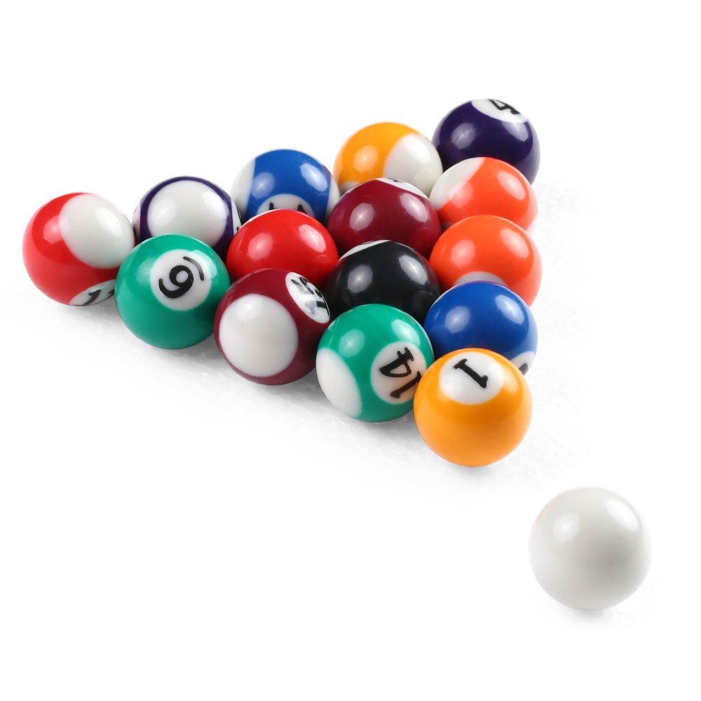 25MM / 38MM Children Billiards Table Balls Set Resin Small Pool Cue