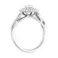 thumbnail image 2 of 1/2 Carat Cushion cut Halo Diamond Engagement Ring in 14K White Gold (Ring Size 10), 2 of 6