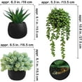 thumbnail image 2 of Set of 3 Artificial Succulent Plants in Black Concrete Pots Faux Aloe Hops String of Pearls Potted Plants Small Fake Plants Desk Plants for Home Office Desk Kitchen Bathroom Shelf Windowsill, 2 of 8