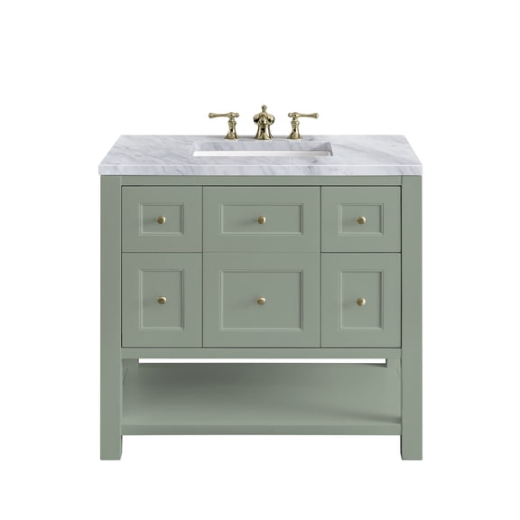 James Martin Vanities 330-V36-3Car Breckenridge 36" Free Standing Single Basin Poplar Wood