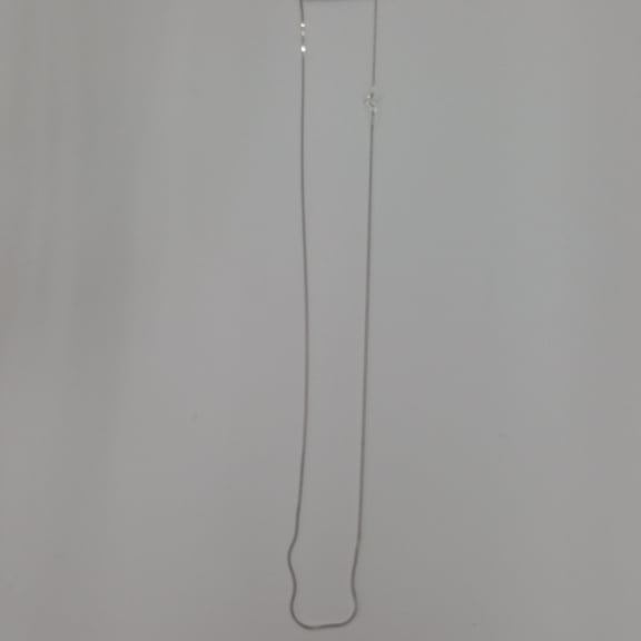 Brilliance Fine Jewelry Sterling Silver Square Snake Chain neckclace 24inch white color