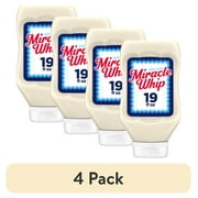(4 pack) Miracle Whip Mayo-like Dressing Squeeze Bottle, 19 fl oz