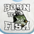 thumbnail image 4 of Inktastic Born to Fish Boys or Girls Baby Bib, 4 of 4
