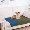 thumbnail image 1 of Manta impermeable para perros Hyha, cama reversible para mascotas, color verde y azul marino, 1 of 5