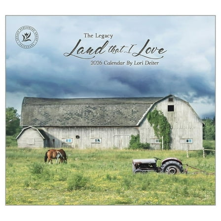 Legacy Publishing Group, Land That I Love by Lori Deiter 2026 Wall Calendar, 13.38'' X 12.13'', 12-Month Calendar with Stapled Binding